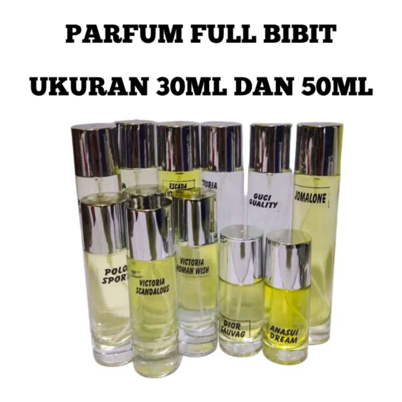 PARFUM MURNI 100%BIBIT TANPA CAMPURAN, 30ML DAN 50ML