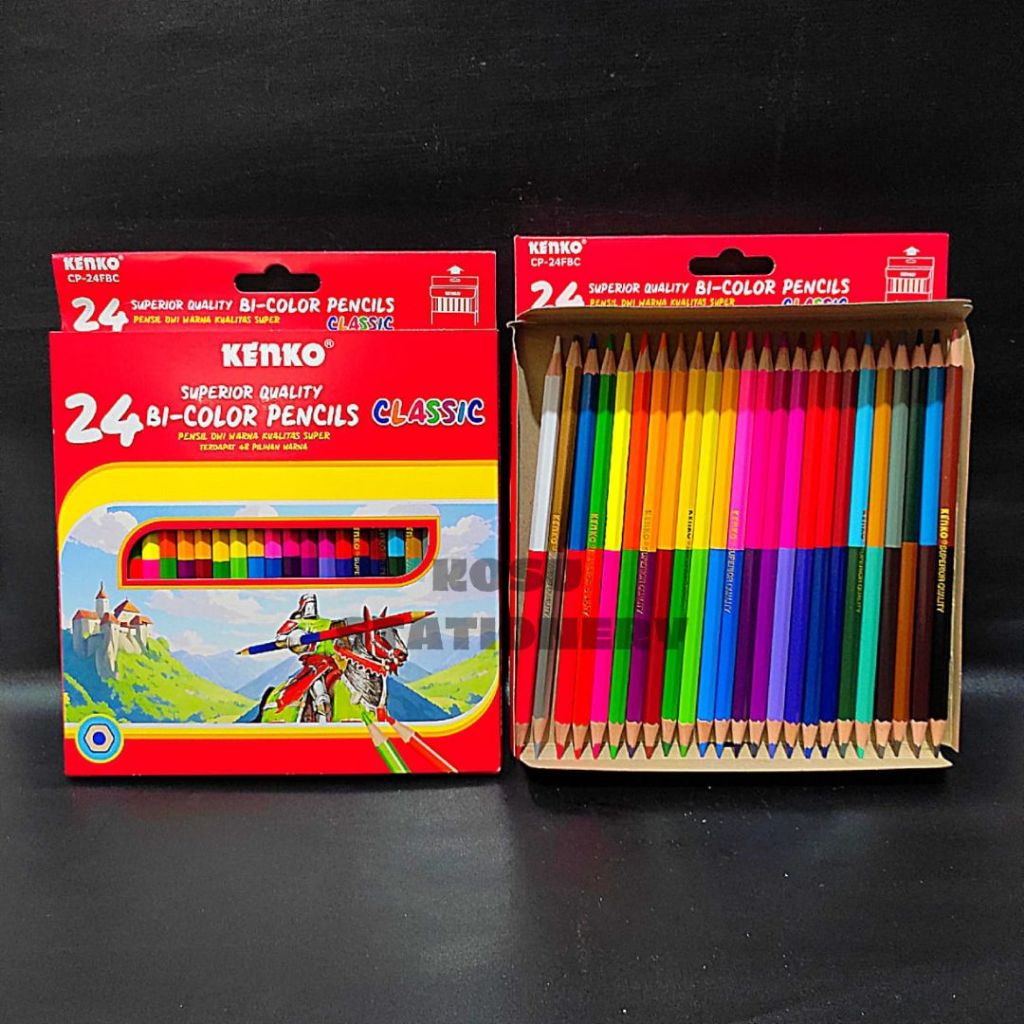 

PENSIL WARNA DUO COLOR KENKO 24 WARNA BICOLOR