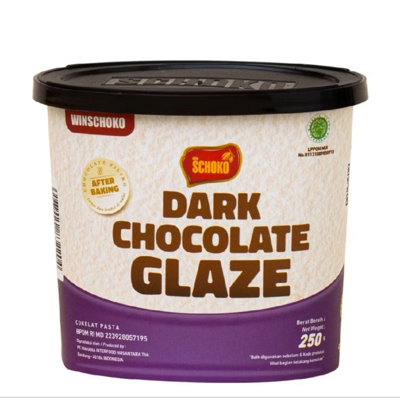

Schoko Dark Chocolate Glaze 250 gr / cokelat oles filling cup