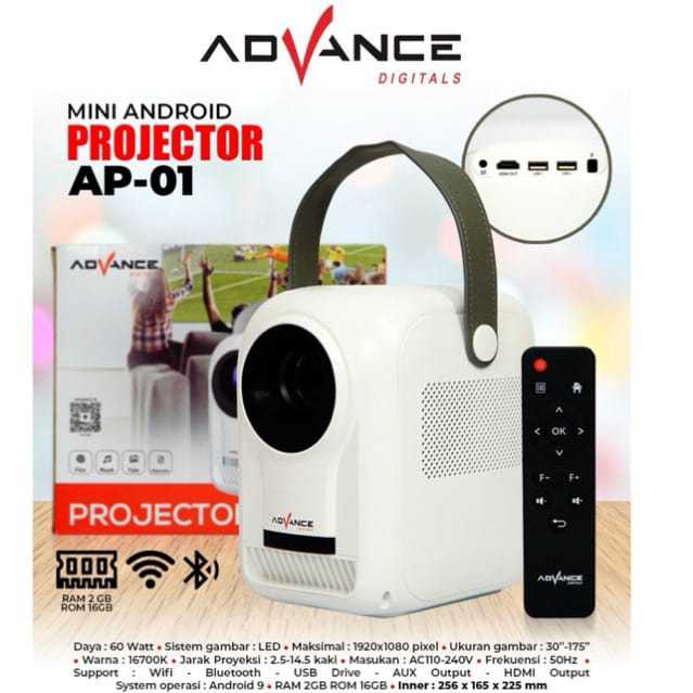 Advance Mini Android Projector AP-01 InFokus Garansi Resmi