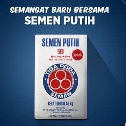 SEMEN TIGA RODA PUTIH 40KG