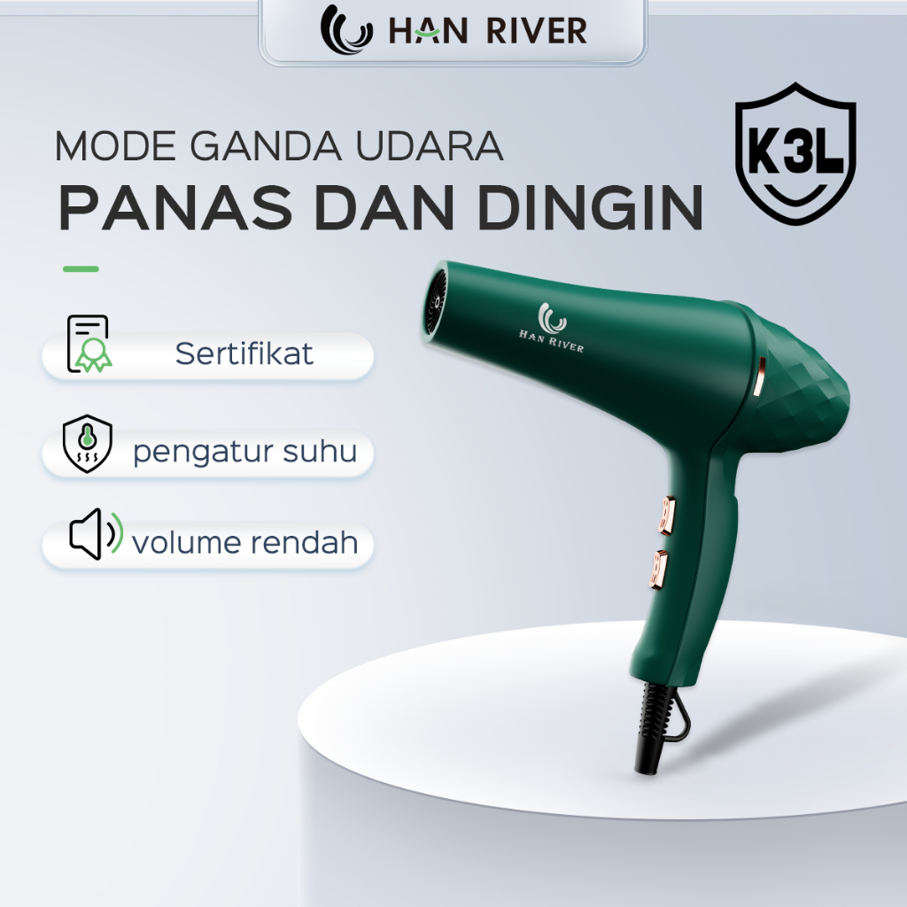 HAN RIVER HRHD03GN Hair dryer 800W Pengering Rambut Termurah Daya tinggi