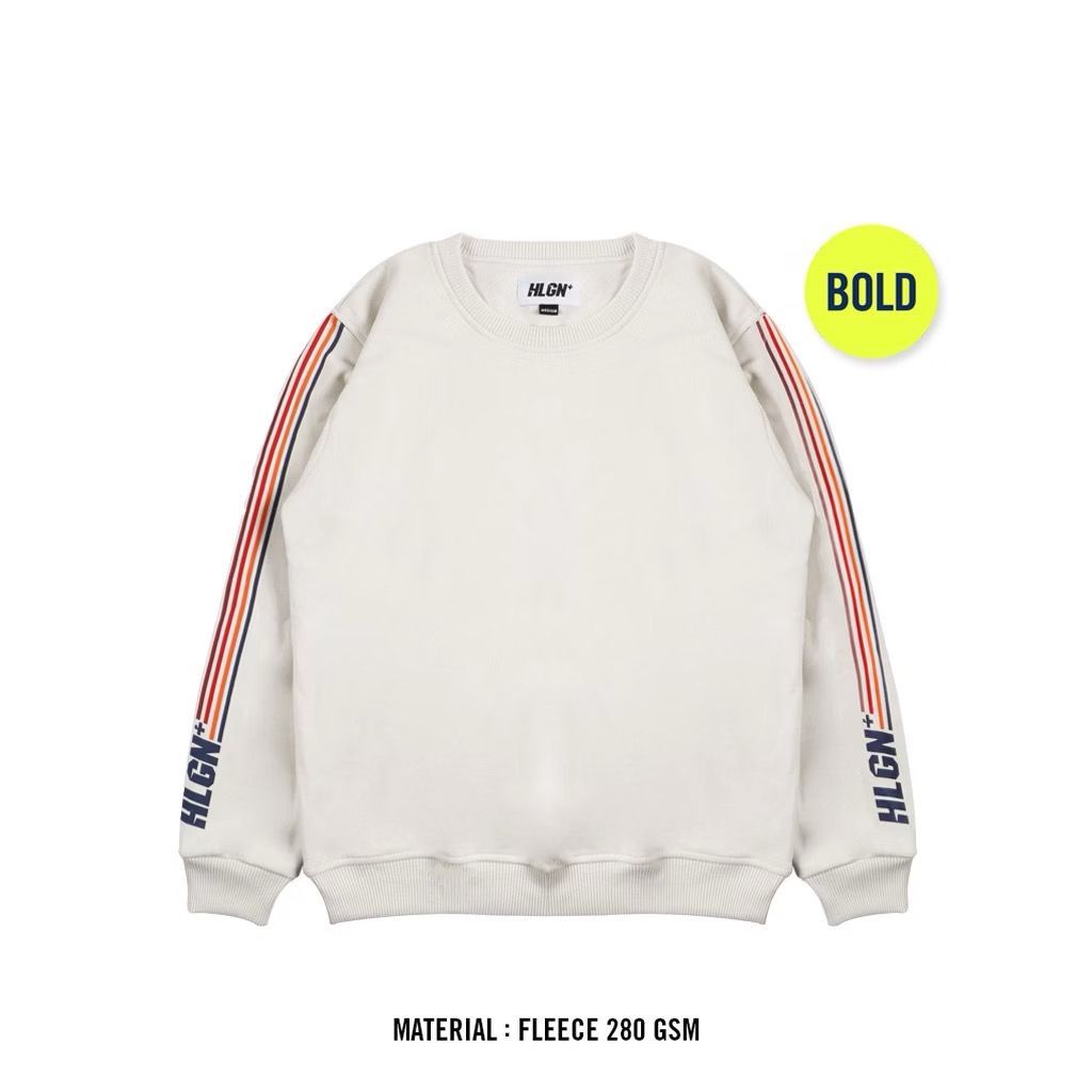 Hooligans - HLGN Crewneck Bold Level Light Grey