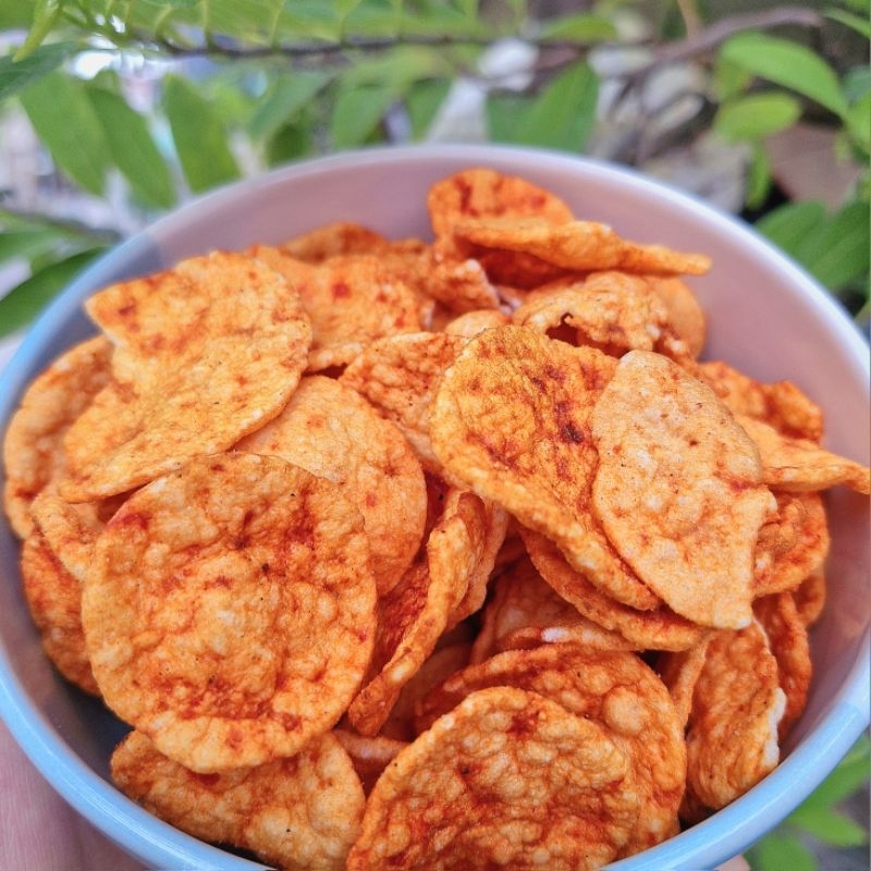 

Kerupuk Kentang Udang Mini Manis Pedas 200gram Snack Pedas Manis