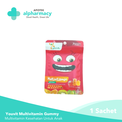 

Youvit Gummy Anak Rasa Stroberi Jeruk Nanas 7 Gummys