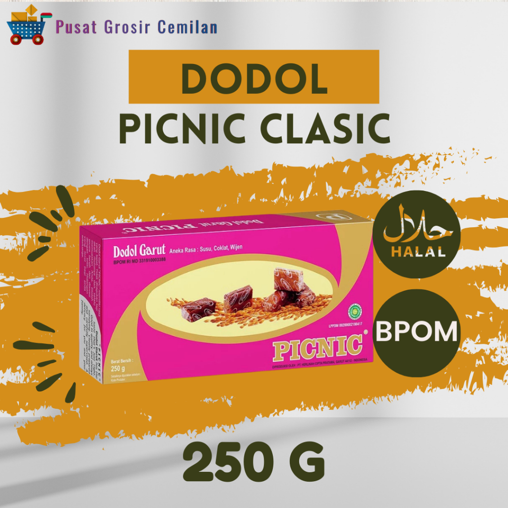 

Dodol Picnic Garut Classic 250g Susu Coklat Wijen