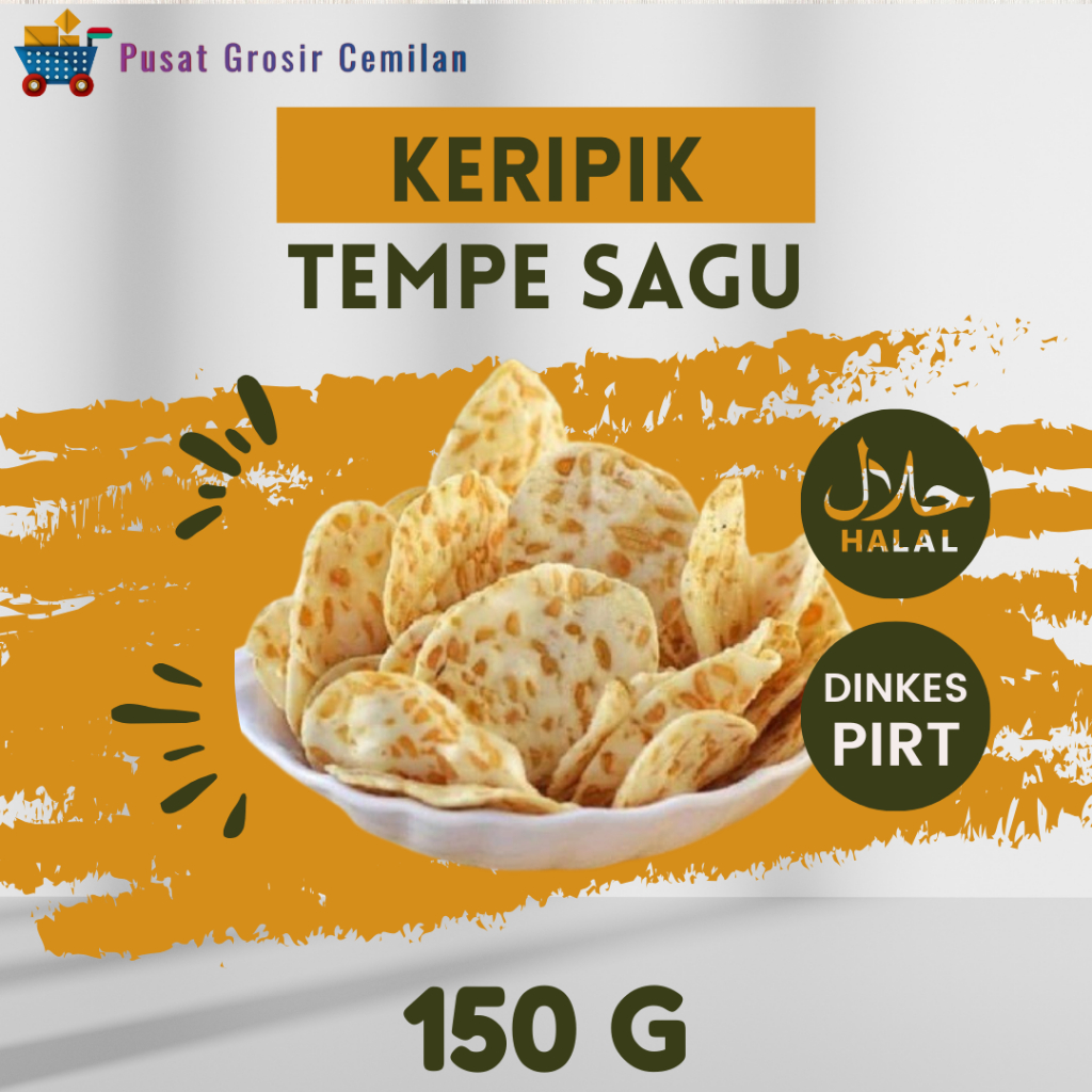 

Keripik Kerupuk Tempe Sagu Crispy Gurih Kemasan 150 Gram