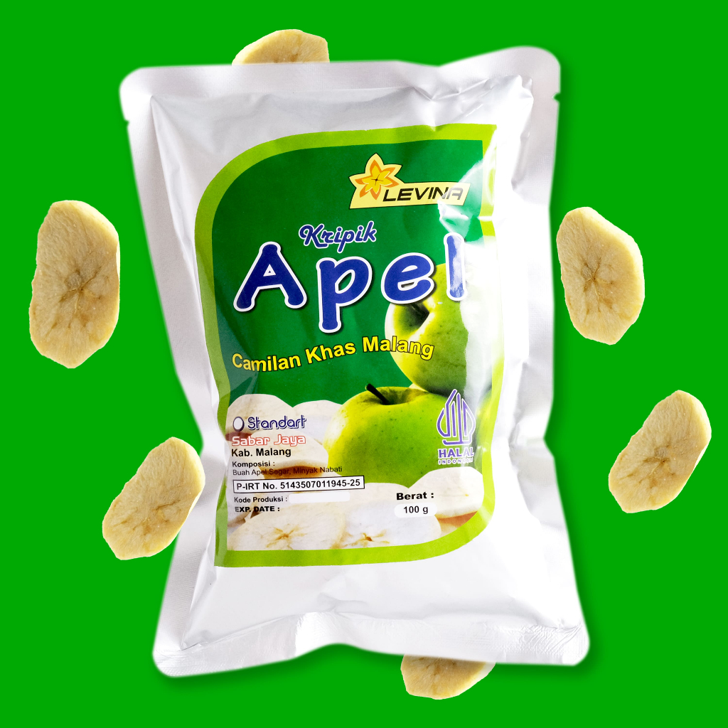 

KERIPIK BUAH APEL LEVINA STANDART 100GR