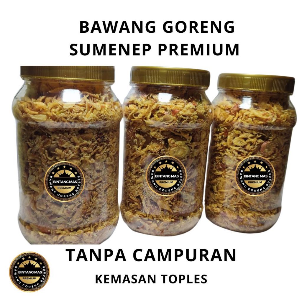 

Bawang Goreng Sumenep Asli Premium Grade A Termurah 100gr paket 3 pcs free packing COD