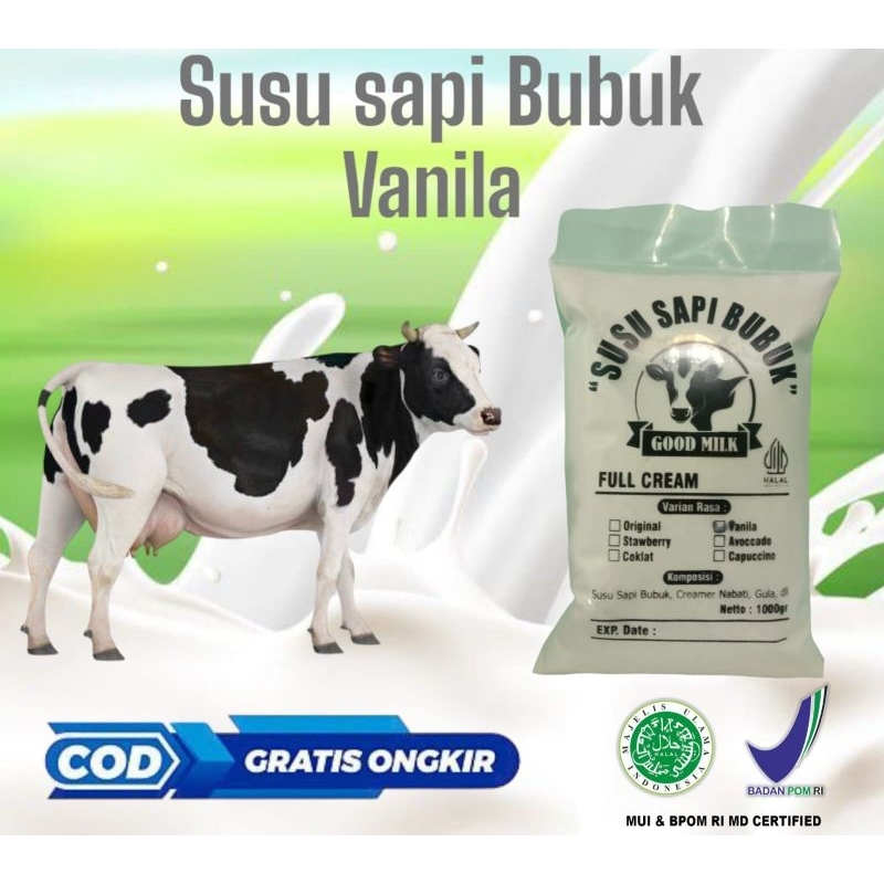 

susu sapi Bubuk rasa vanila 1 kilo