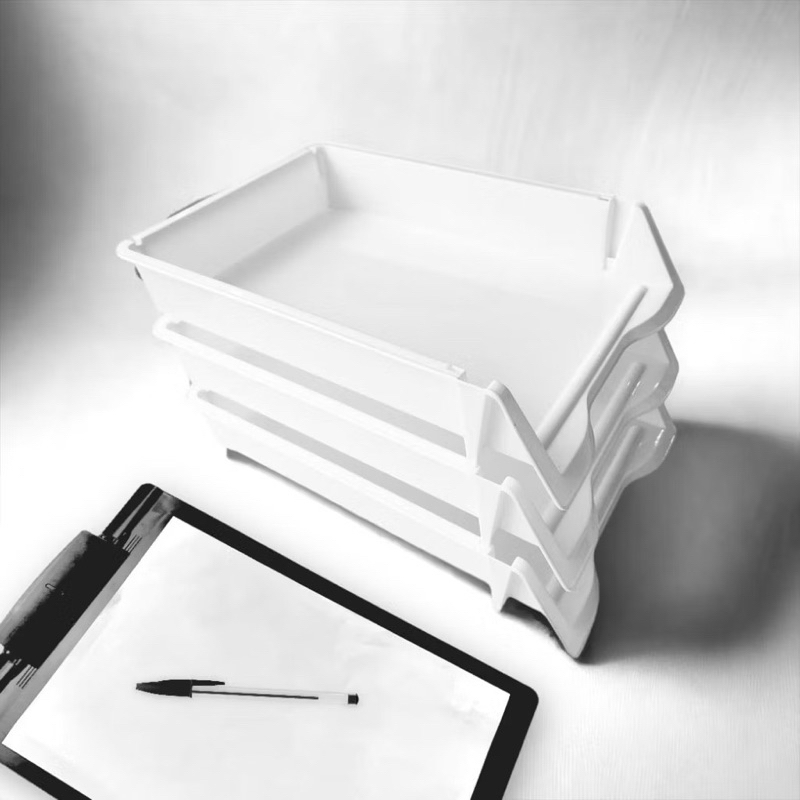 TOPLA Elevated Tray Rak Susun Kertas Meja Kantor Folio F4