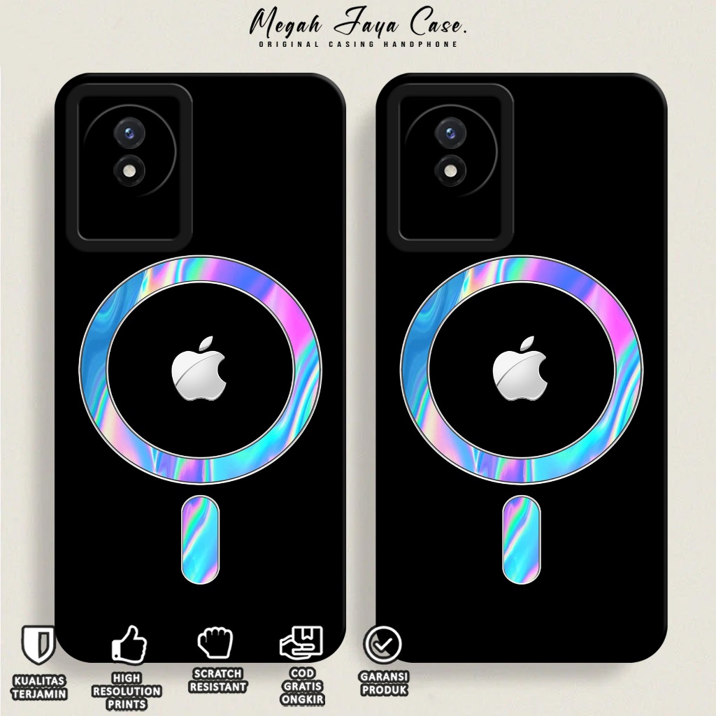 Softcase Hp VIVO Y02 / Y02A / Y02T - Case Hp VIVO Y02 / Y02T / Y02A Motif Logo Magsafe - Casing Hp V