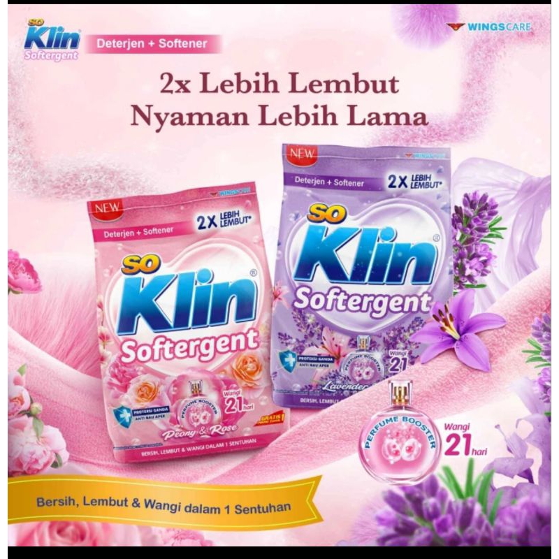 1 bag so klin bubuk so Klin  softergent 1500 gr - 770 gram