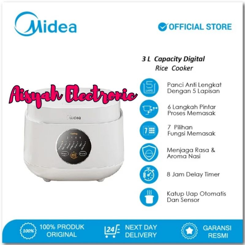 RICE COOKER MIDEA DIGITAL MB-FB30M161 GARANSI RESMI