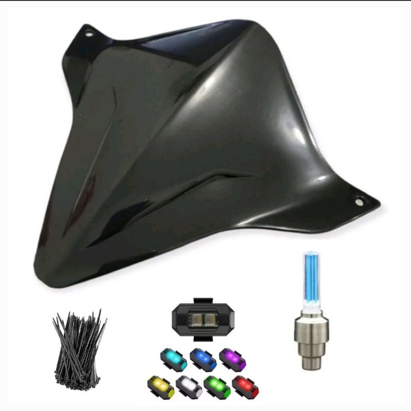 MN VISOR SEPEDA BMX + LAMPU TEMPEL + LAMPU TUTUP PENTIL NYALA