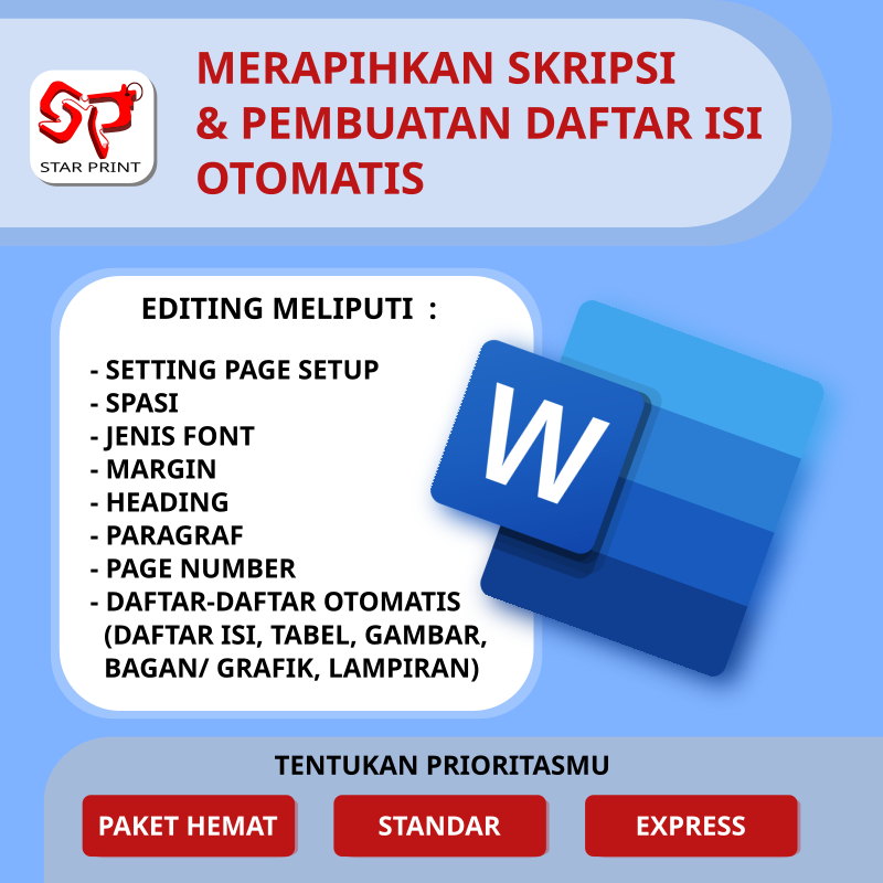 Edit skripsi (merapihkan skripsi dan pembuatan daftar isi otomatis)