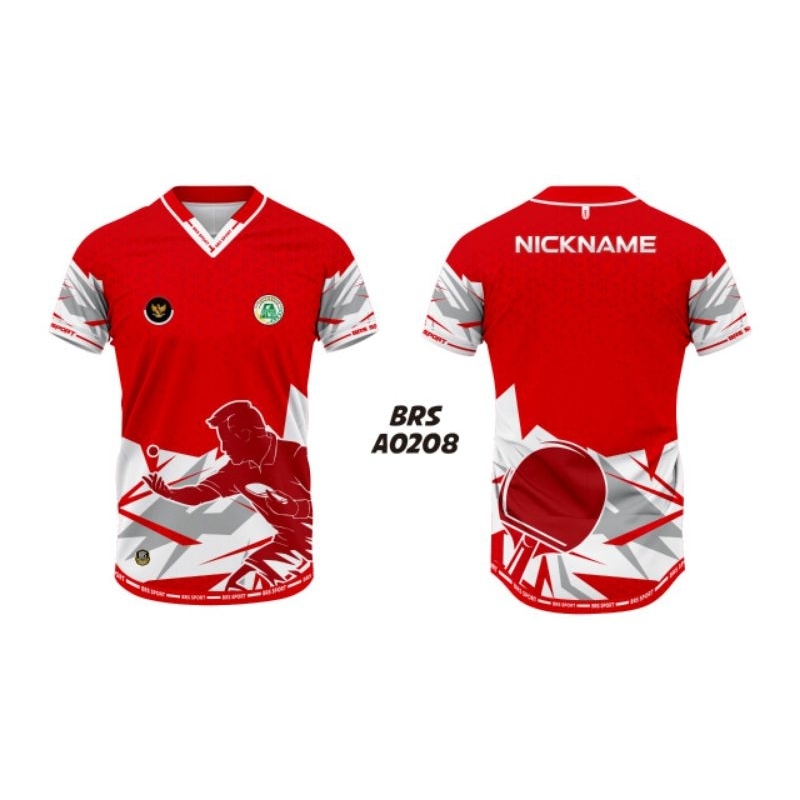 JERSEY PTMSI/TENIS MEJA/PINGPONG FREE CUSTOM DESAIN