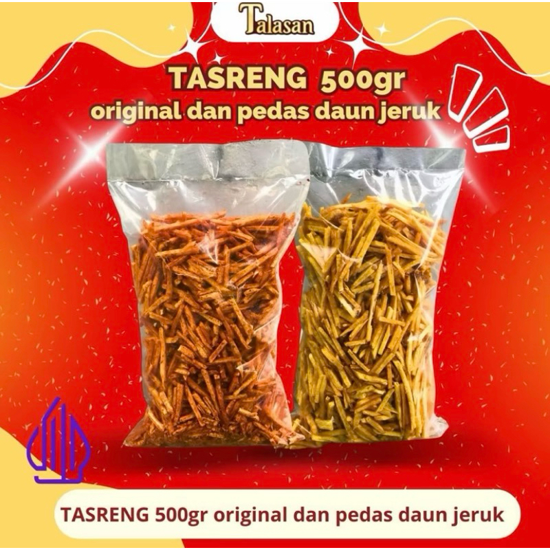 

TASRENG 500 GRAM {ORIGINAL ATAU PEDAS DAUN JERUK} - TALAS STIK GORENG