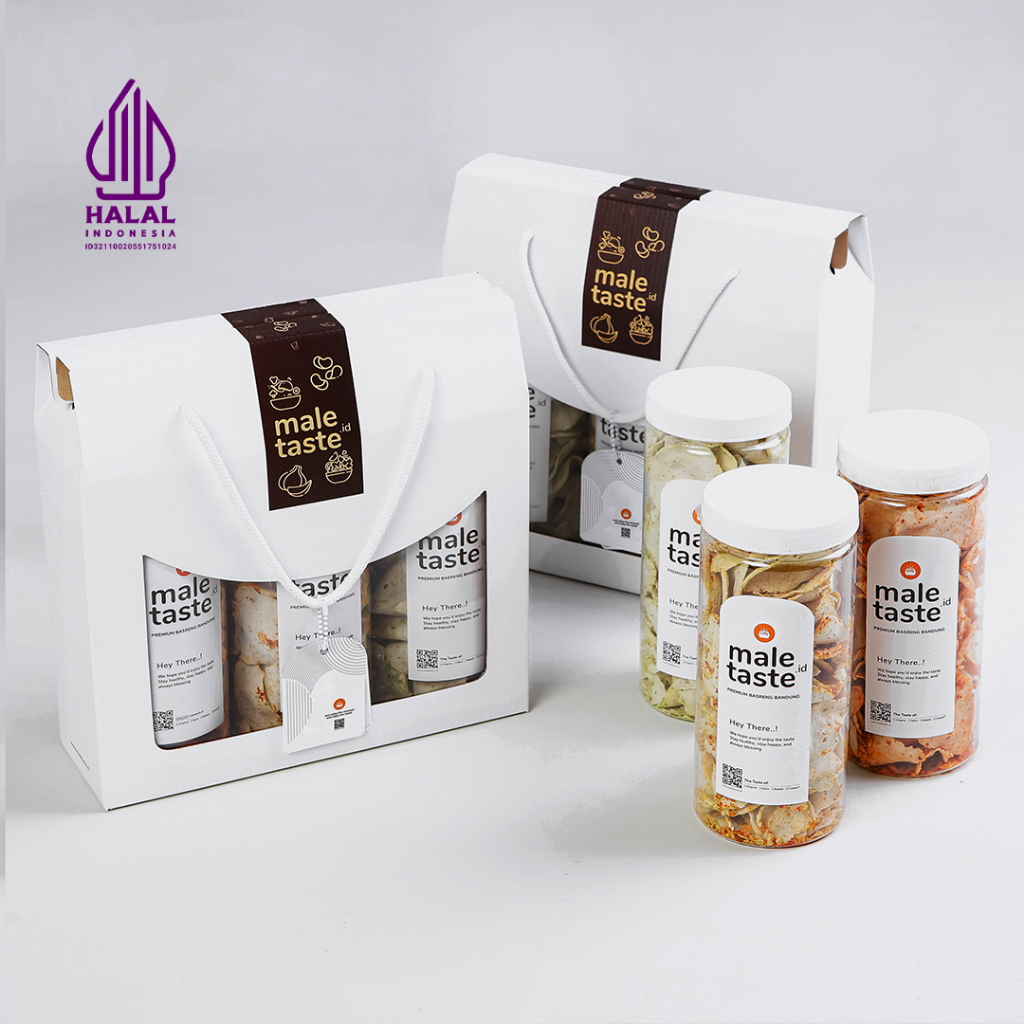 

Hampers Snack Premium Basreng Bandung - Unik Elegant Maletaste - Gable Box Oleh-oleh Khas Bandung