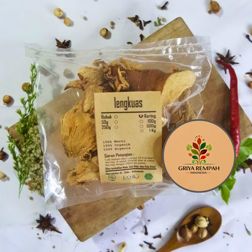 

LENGKUAS KERING LAOS 50 GRAM Premium Ramuan Rempah Herbal 100% Alami Rimpang Murni untuk Jamu Tradisional Kesehatan & Minuman Sehat Alpinia galanga