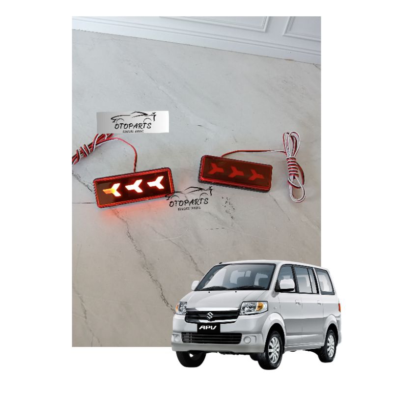 LAMPU BUMPER BELAKANG LAMPU REFLEKTOR MOBIL APV ARENA  LAMPU LED
