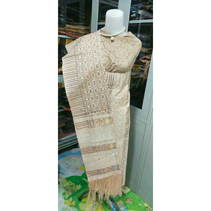 songket tenun Piala kosong cream