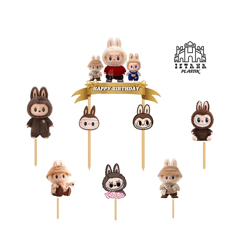 topper labubu,topper kue,topper cake,topper karakter labubu