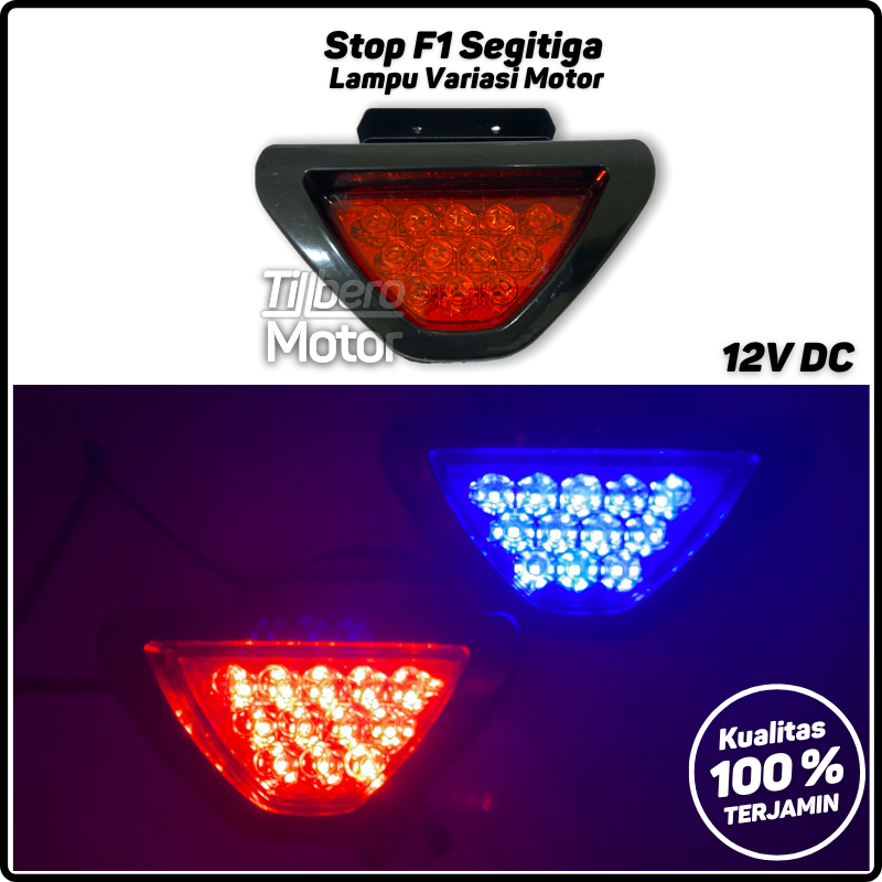Lampu LED Segitiga F1 Stop Rem Senja Kotak Motor / Mobil