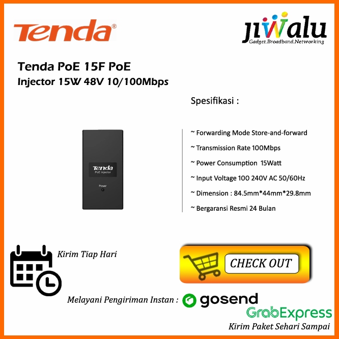 Tenda PoE 15F PoE Injector 15W 48V