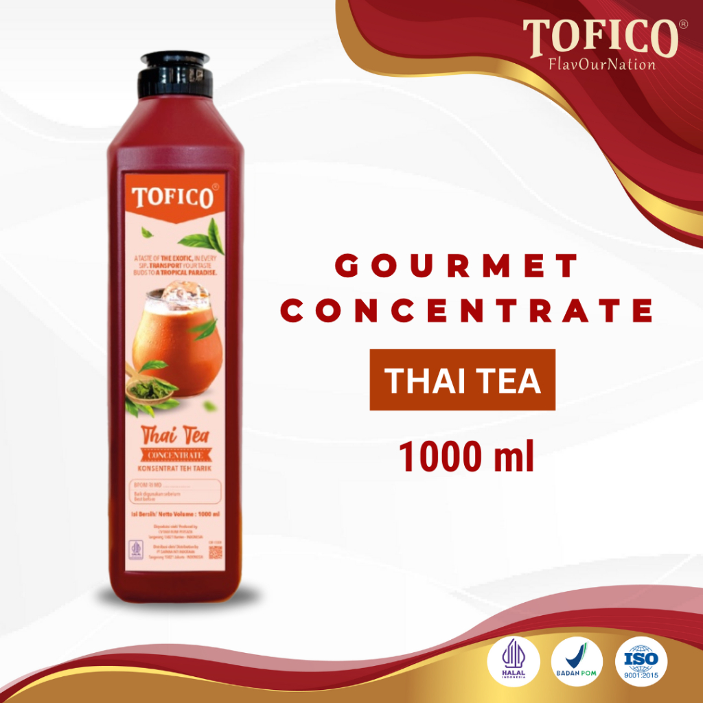 

Thai Tea Drink Concentrate Tofico / Konsentrat Minuman Rasa Thai Tea / Tofico Gourmet Concentrate