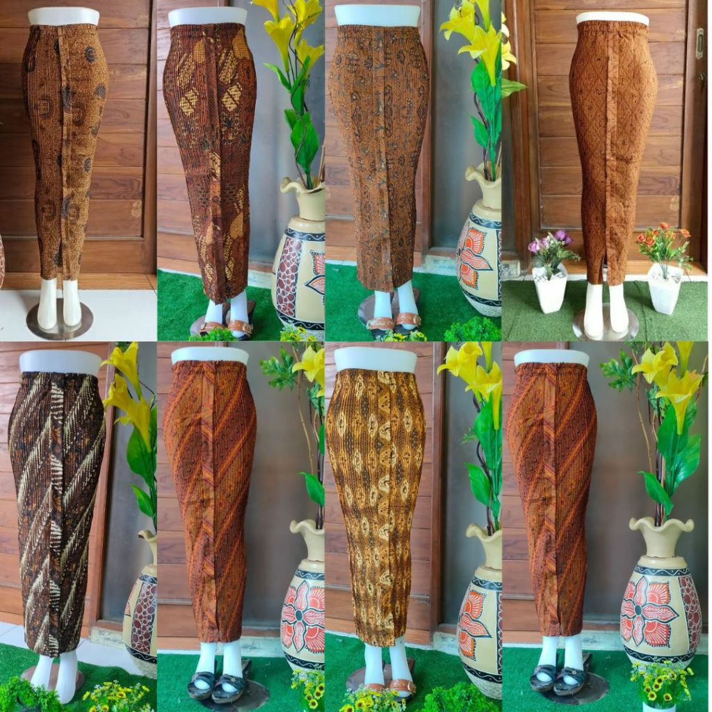 Plisket Panjang Wiron Rok Plisket Panjang Wiron Bawahan Kebaya Batik Katun Semisutra Wiron / Rok Set