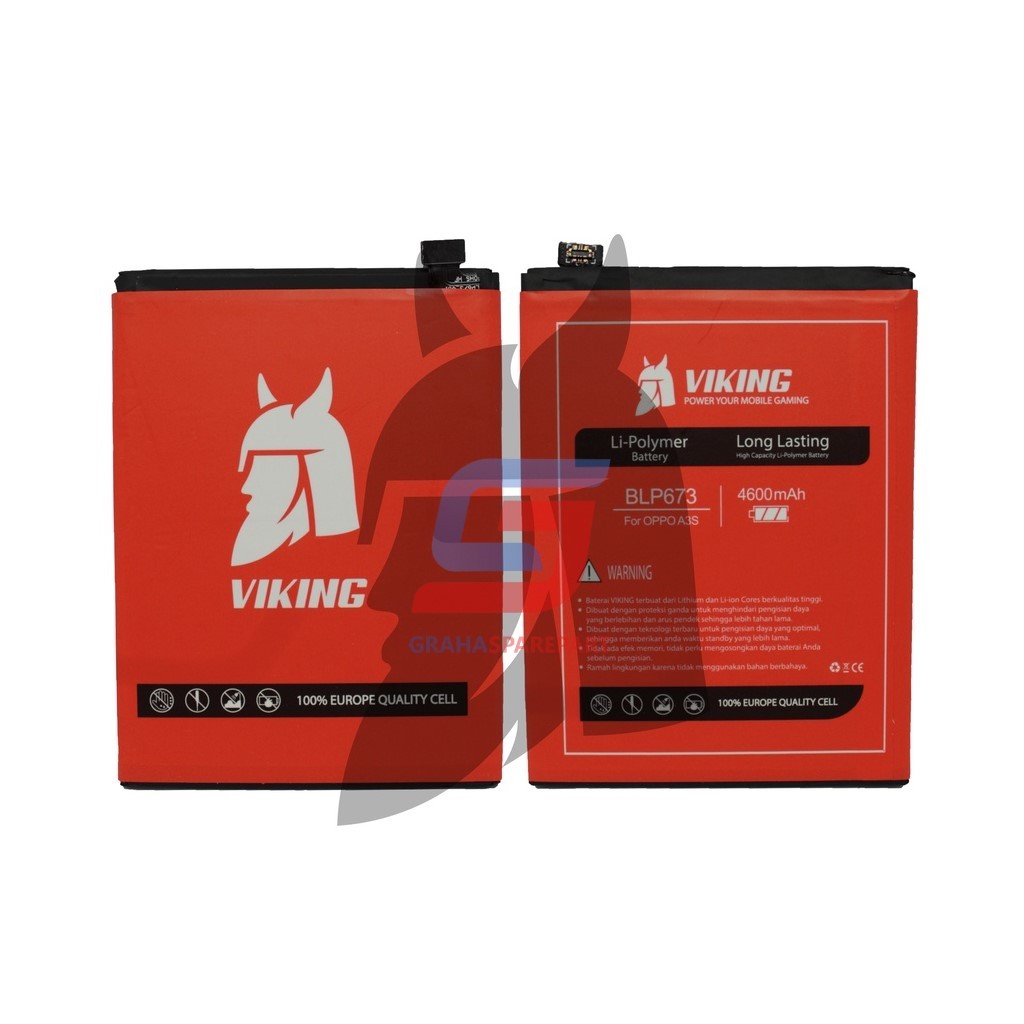 BATERAI / BATTERY / BATRE FOR OPPO A3S VIKING DOUBLE POWER