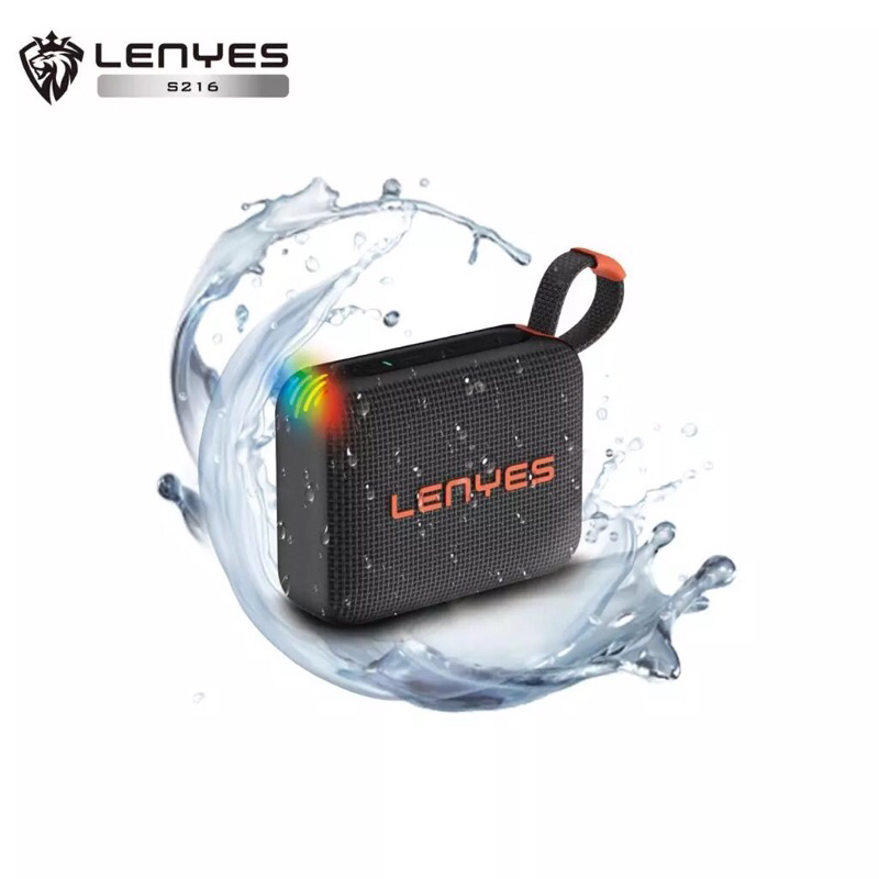 LENYES S216 Wireless Speaker Bluetooth 5.3 Portable Waterproof IPX7 RGB Light Music Box