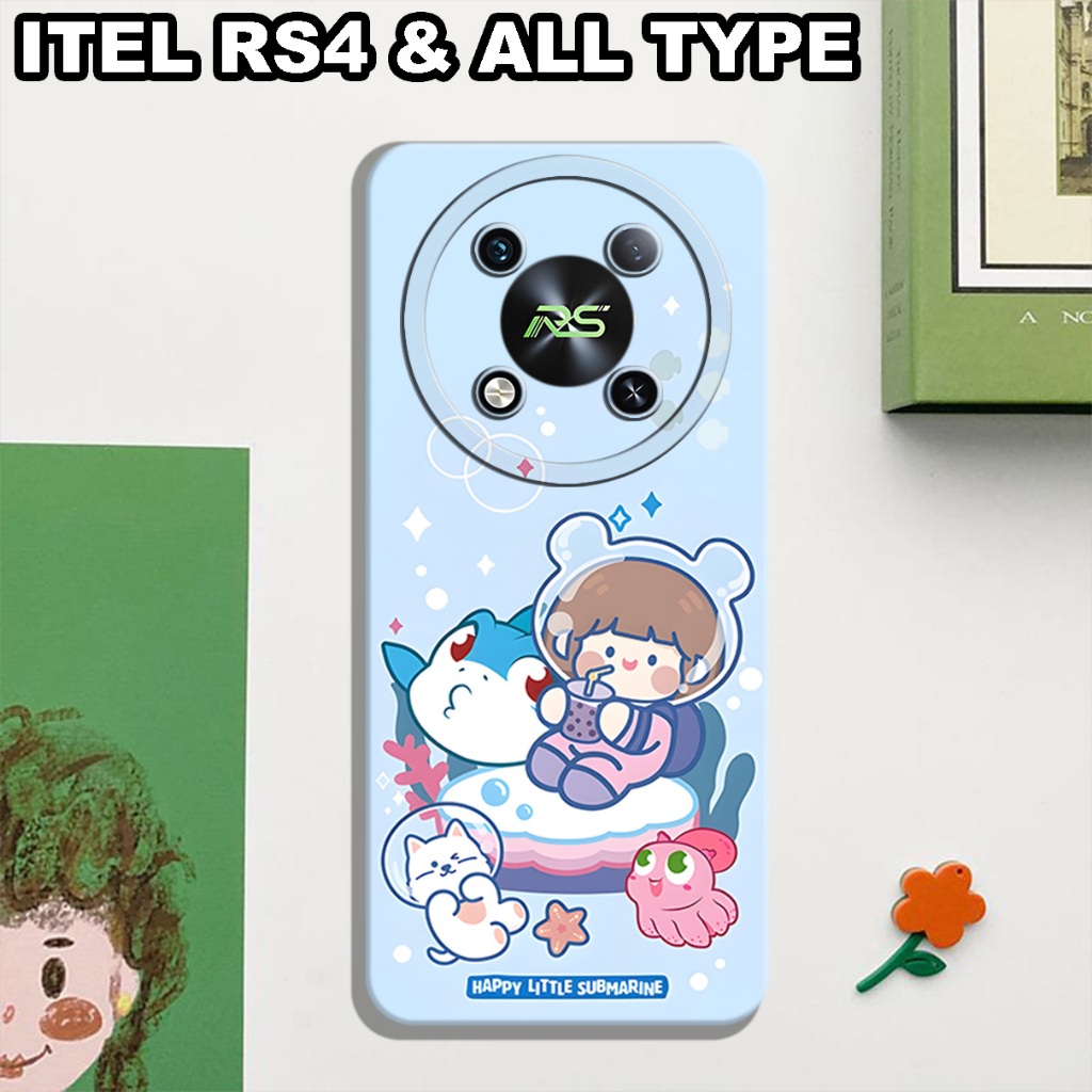 CC40/ Softcase karet lentur untuk ITEL RS4/Motif cewek/case ITEL RS4/kesing ITEL RS4/silicon ITEL RS
