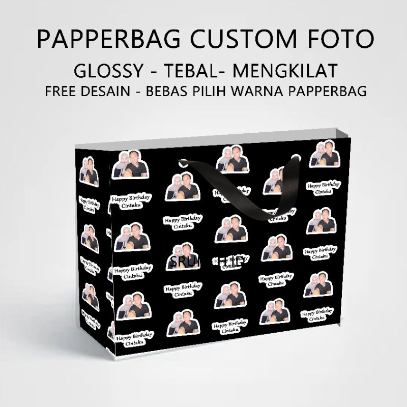 

[ 1PCS ] PAPPERBAG CUSTOM WAJAH//PAKKING KADO FREE DESAIN