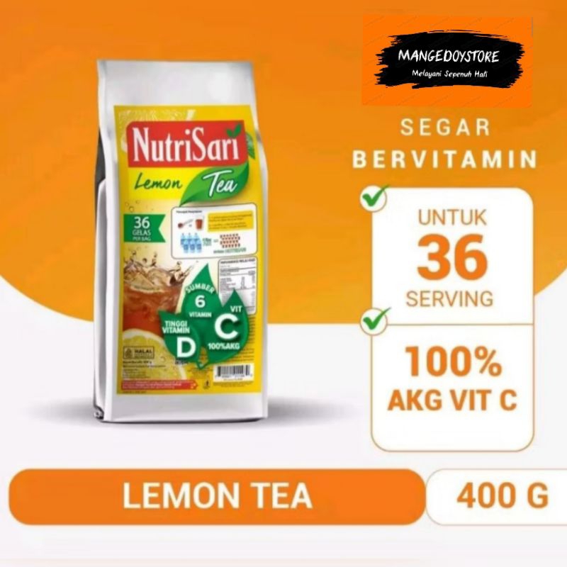 

NutriSari Lemon Tea Powder Drink Refiil 400gr -Teh Rasa Lemon