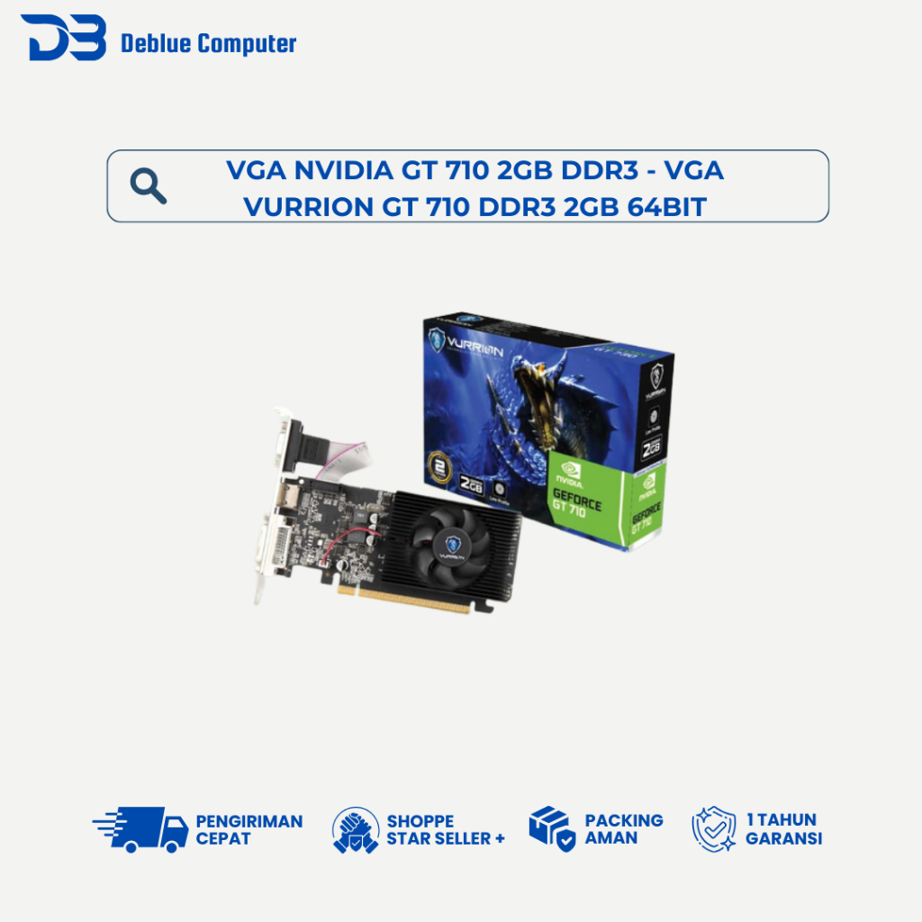 VGA NVIDIA GT 710 2GB DDR3 - VGA VURRION GT 710 DDR3 2GB 64BIT