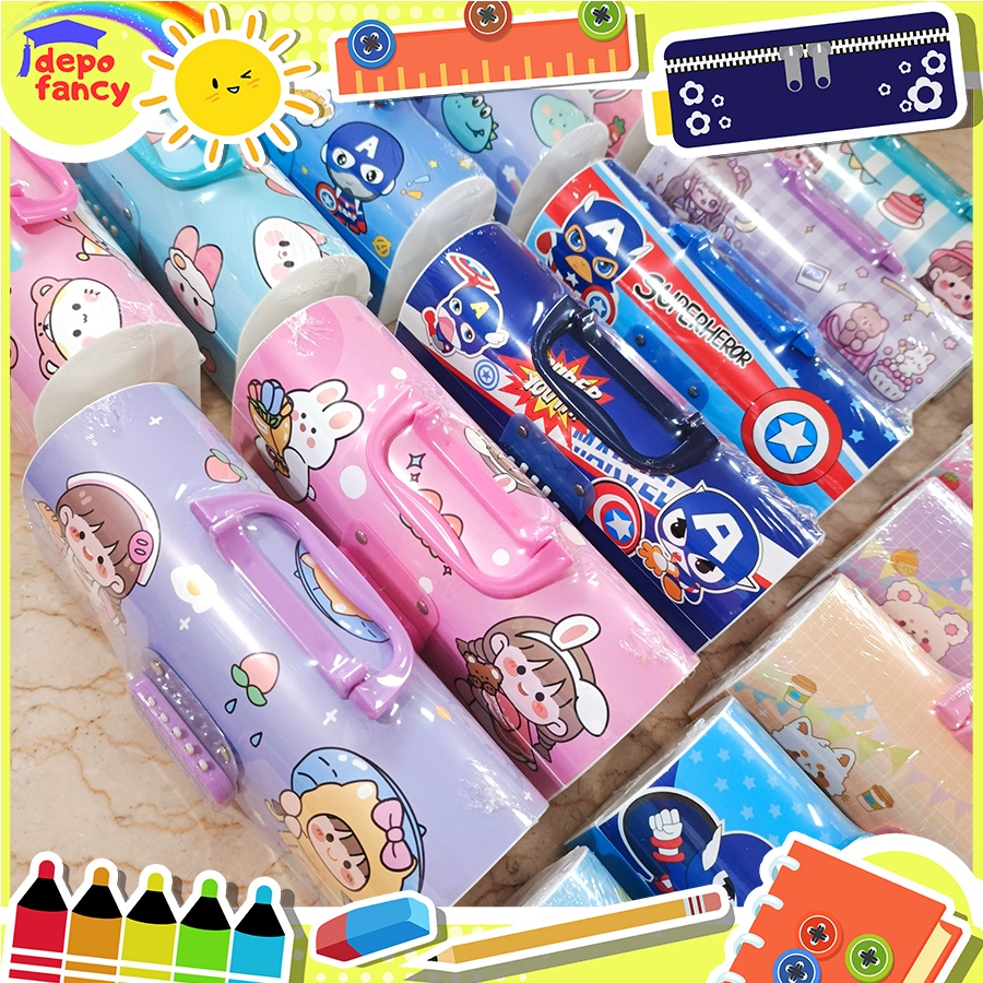 

Kotak Pensil Mika PVC Tebal + Kode 2 Susun + White Board / Pencil Case / Tepak Pensil / Tempat Pensil / Boks Pensil / Box Pen