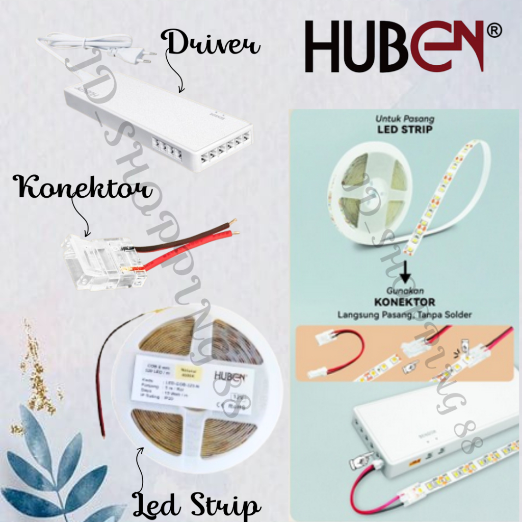 Led Strip Set Huben (Led Strip + Konektor + Driver)