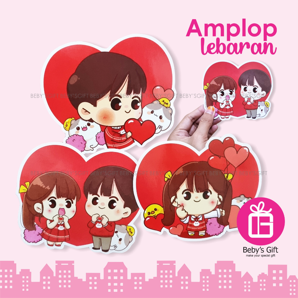 

Amplop 3D Lebaran Karakter Anak Chibi Angpau Imlek