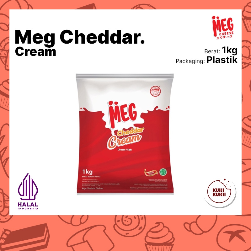 

Meg Cream Cheese 1kg | Meg Cream Keju Cheedar 1 kg