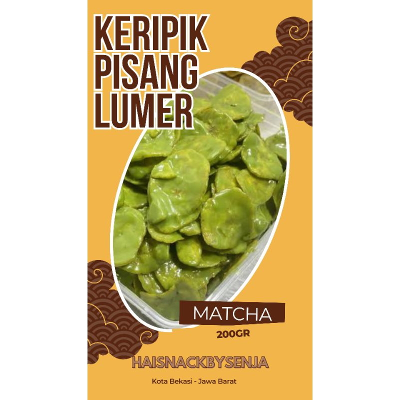 

500ml // Keripik Pisang Lumer Matcha HaisnackbySenja // 150gr-200gr