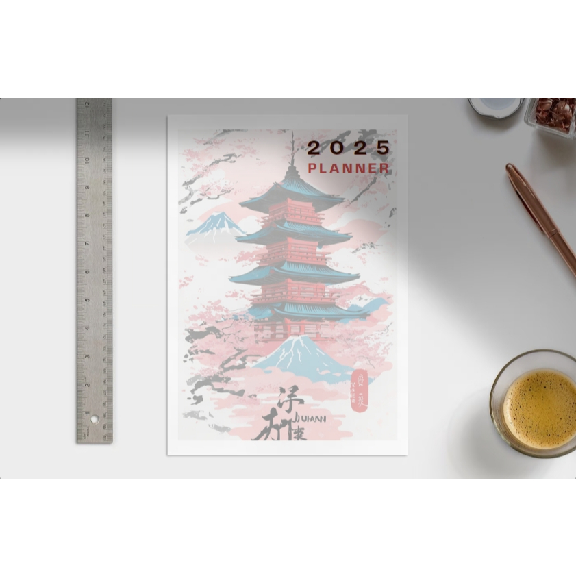 

XYESIGN - DIGITAL PLANNER 2025 - NOTEBOOK Japan Sakura