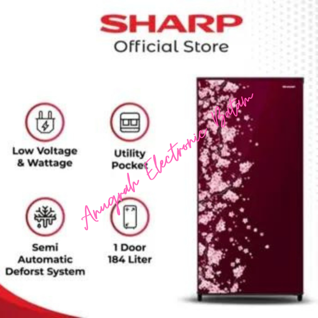 Kulkas 1 Pintu Sharp SJ-N192D | Lemari es SJN192D N192 D VB VR 184L BATAM
