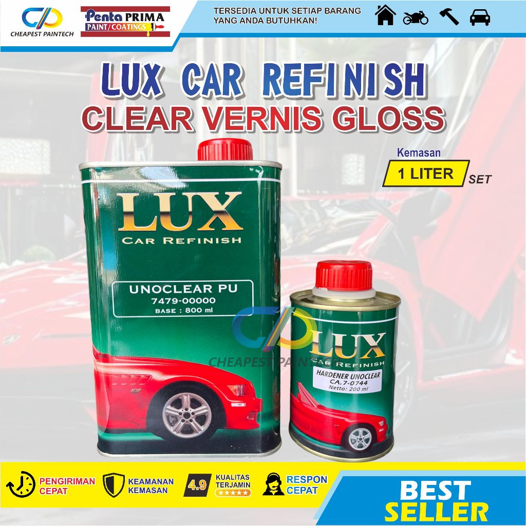 LUX CAR REFENISH VERNIS GLOSS  CAT PU CLEAR LUX 1 KG