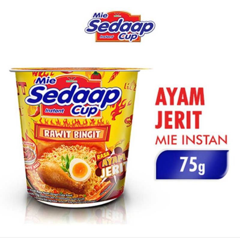 

Sedaap Mi Instan Cup Ayam Jerit 75 g