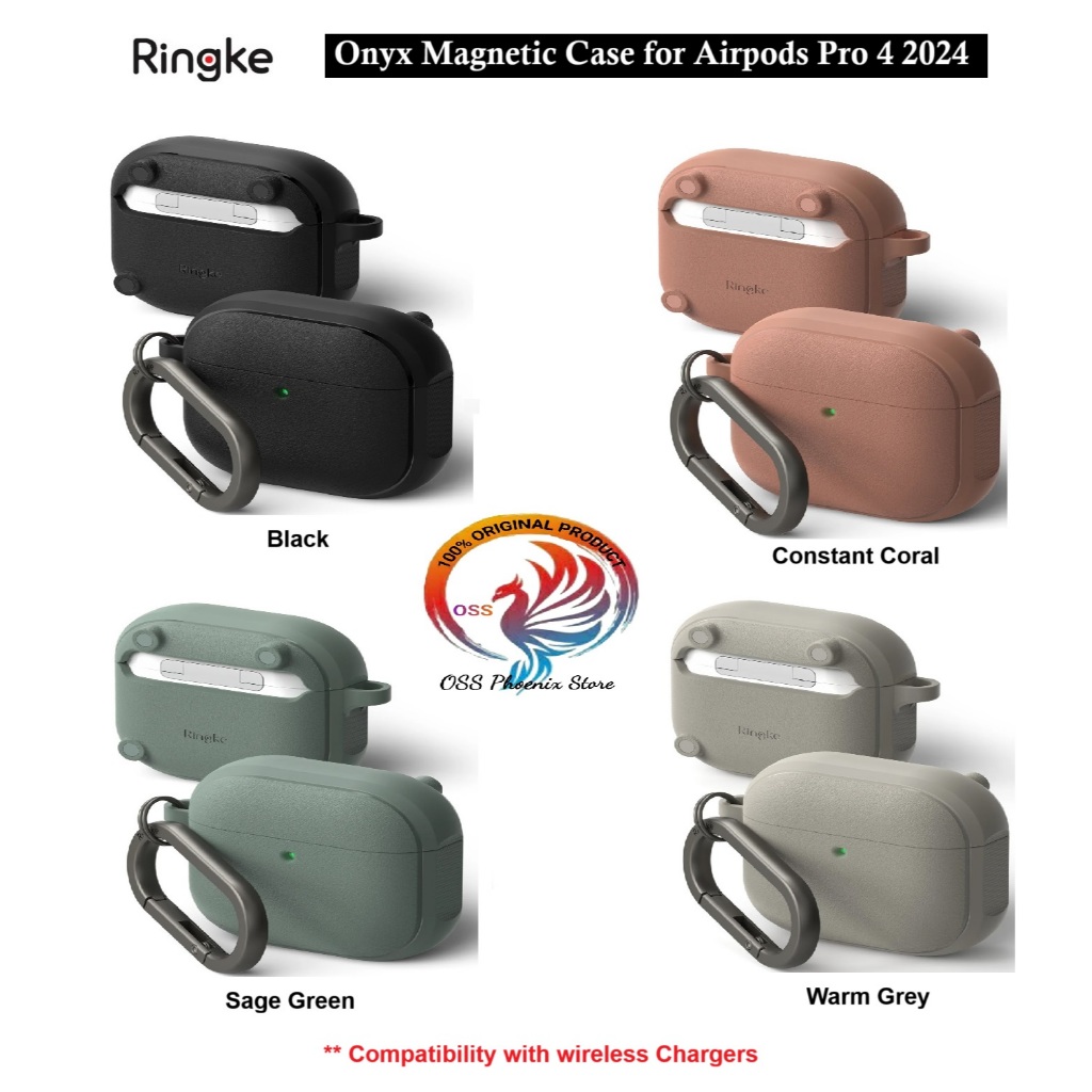 Case Airpods Pro 4 2024 Ringke Onyx Magnetic Soft Casing Magsafe for Airpods 4