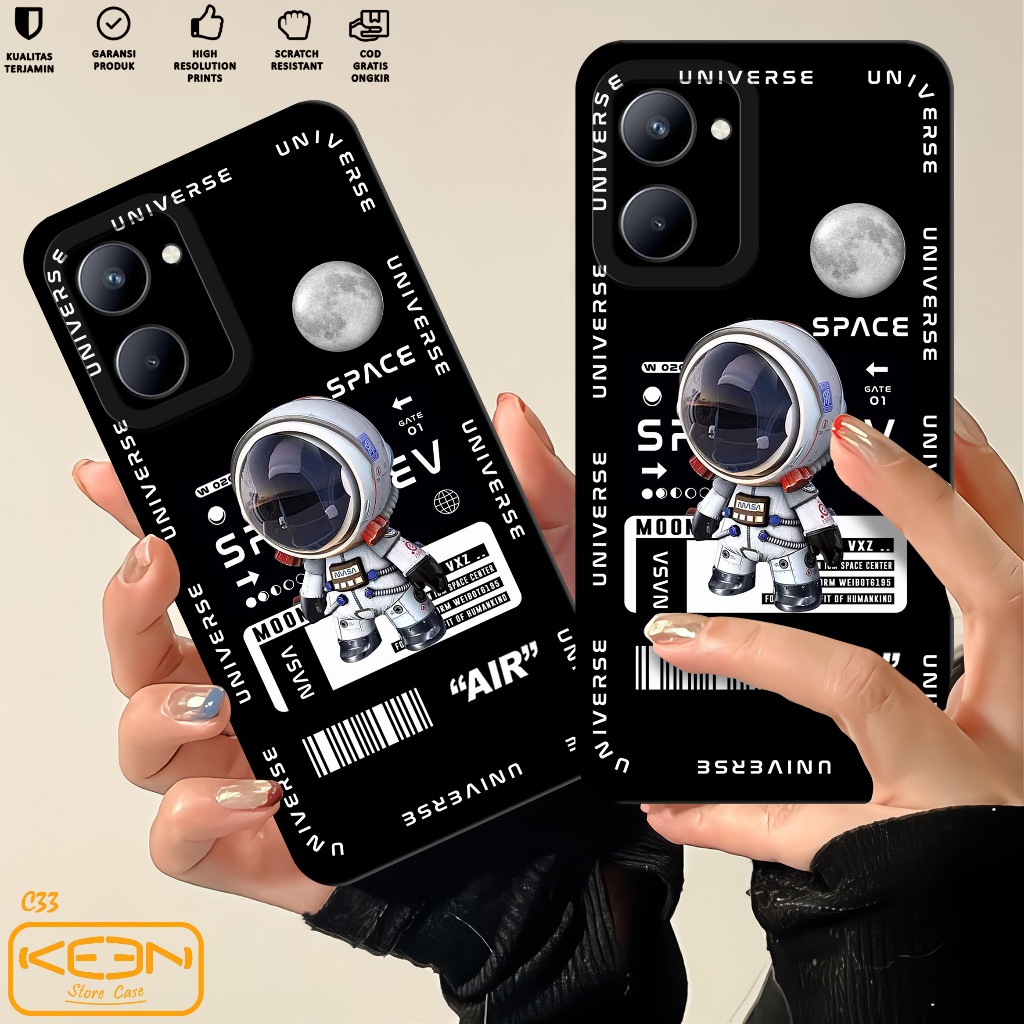 Case Realme C33 - Casing Hp Realme C33 Motif Astronot - Softcase Realme C33 - Softcase Hp Realme C33