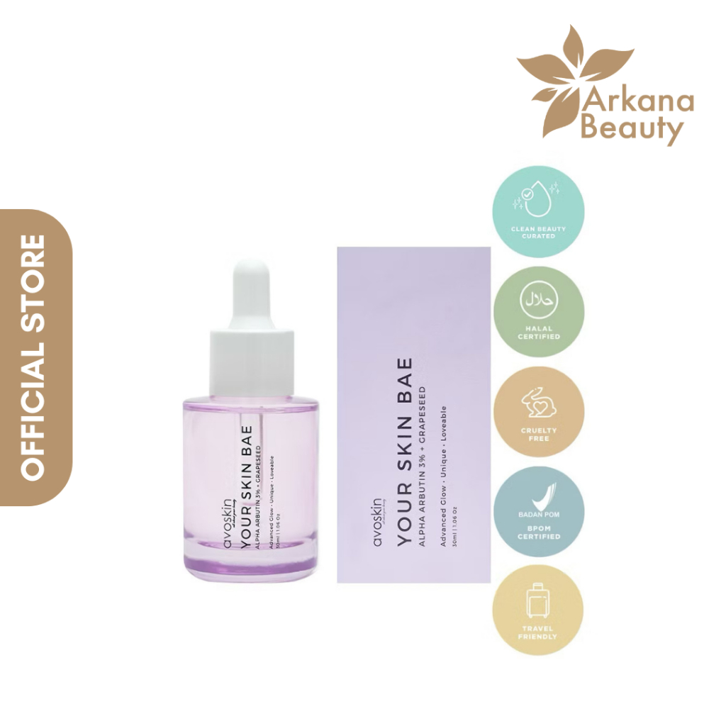 Avoskin Serum YSB Alpha Arbutin 3% + Grapeseed 30 ml - Serum Pencerah Kulit, Menyamarkan Noda Bekas 