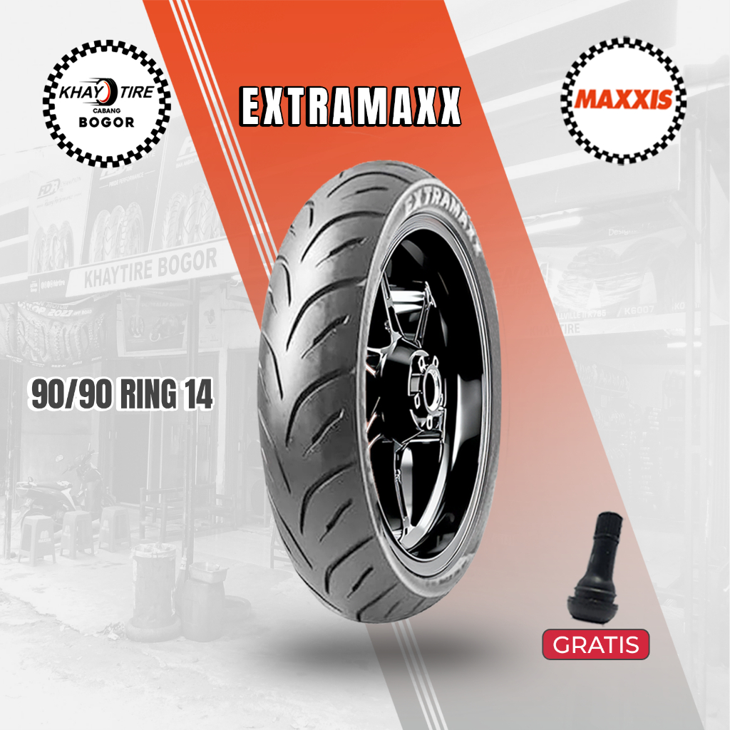 Ban Motor Matic MAXXIS EXTRAMAX 90/90 Ring 14 Tubeless